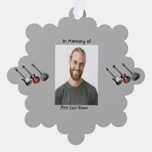 Christliches Memorial Keepake Musician Gitarre Ornament Karte