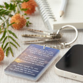Christliches Memorial Keepake Sea Sky Cloud Island Schlüsselanhänger (Vorderseite rechts)