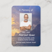 Christliches Memorial Keepake Sea Sky Cloud Island Visitenkarte (Rückseite)