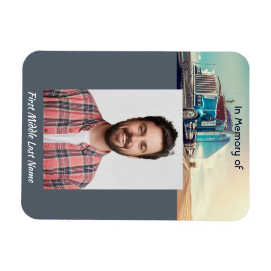 Christliches Memorial Sattelschlepper Magnet (Horizontal)