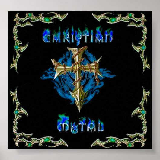christliches Metall Poster (Vorne)