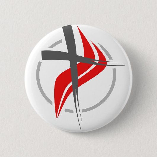 Christliches/Methodistenkreuz Button (Vorderseite)