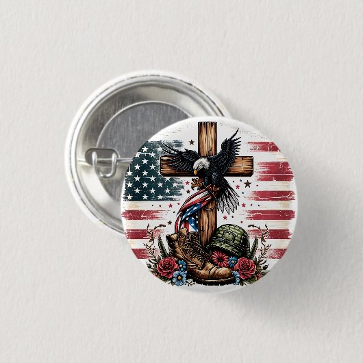 Christliches Militär Button (Vorne & Hinten)