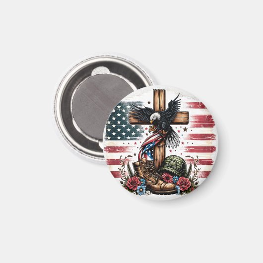 Christliches Militär Magnet (Vorderseite/Rückseite)