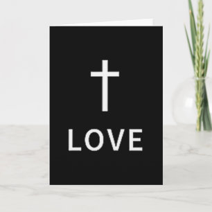 Christliches Minimal Kreuz Liebe Subtiles Religiös Karte
