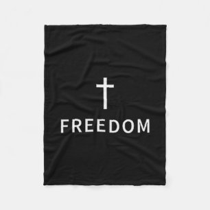Christliches Minimales Kreuz Freiheit Religiös Mod Fleecedecke