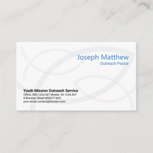 Christliches Ministerium für Fischerei Visitenkarte (Vorderseite)