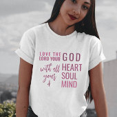 Christliches Modern Pink Script Biverse T-Shirt