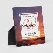 Christliches Monogramm wie für mich und mein Haus Fotoplatte (Vorderseite)