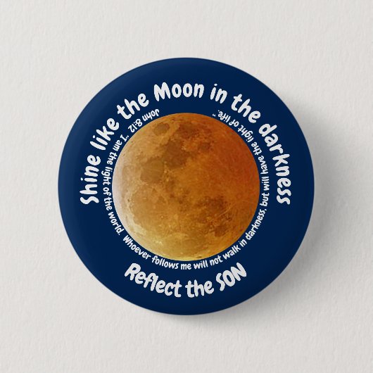 Christliches motivierend Zitat 6 cm rundes Abzeich Button (Vorderseite)