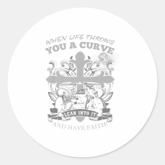 Christliches Motorrad Jesus Christus hat Runder Aufkleber (Vorderseite)