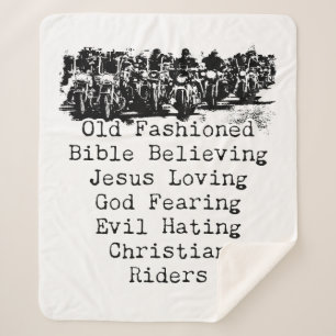 Christliches Motorrad Mens Cool Funny Vintag Faith Sherpadecke