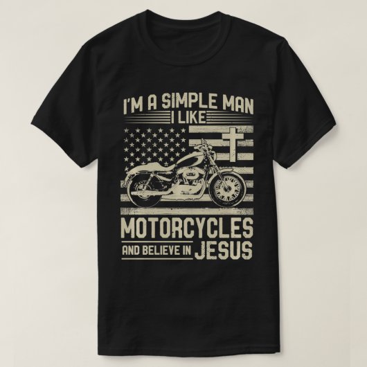Christliches Motorrad und Jesus Faith Christlich B T-Shirt (Design vorne)