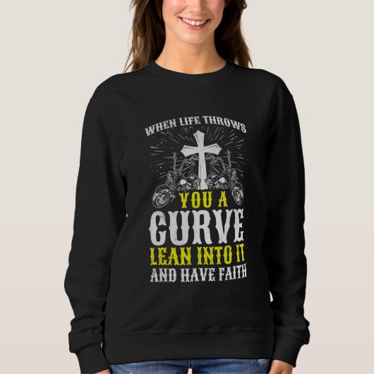 Christliches Motorradleben Sweatshirt (Vorderseite)