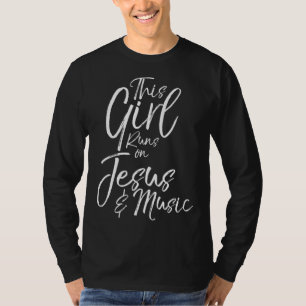 Christliches Musikergeschenk Dieses Mädchen läuft T-Shirt