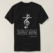 Christliches Musikkreuz T-Shirt Treble Clef Musika (Design vorne)