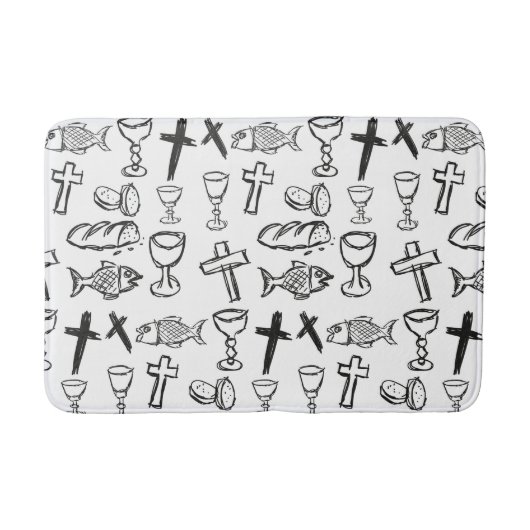 Christliches Muster Badematte (Vorderseite)
