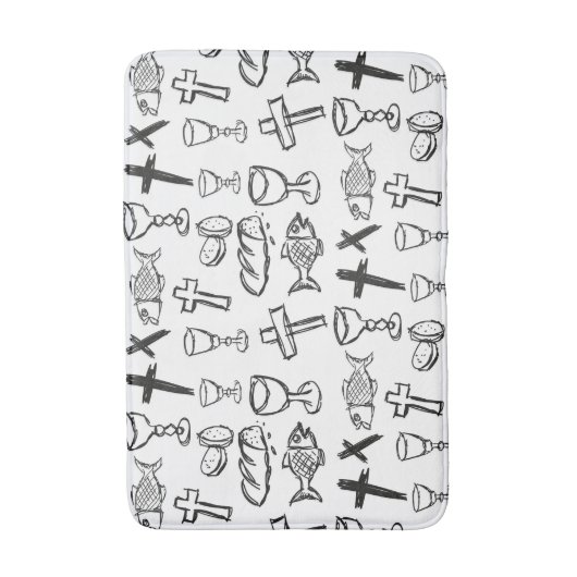 Christliches Muster Badematte (Vorderseite Vertikal)