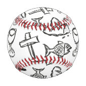 Christliches Muster Baseball (Rückseite)