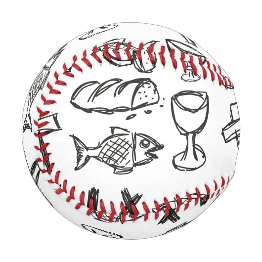 Christliches Muster Baseball (Vorderseite Links)