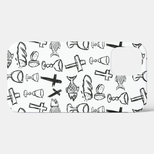 Christliches Muster Case-Mate iPhone Hülle (Rückseite (Horizontal))