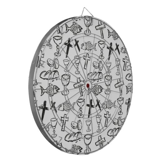 Christliches Muster Dartscheibe (Vorderseite Links)