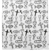 Christliches Muster Duschvorhang (Vorderseite)