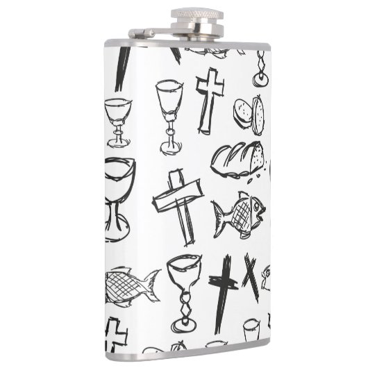 Christliches Muster Flachmann (Rechts)