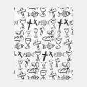 Christliches Muster Fleecedecke (Vorderseite)