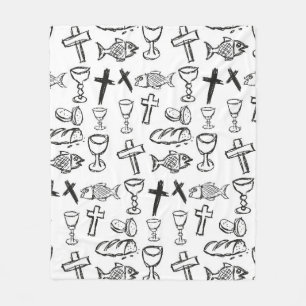 Christliches Muster Fleecedecke