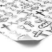 Christliches Muster Fotodruck (Ecke)