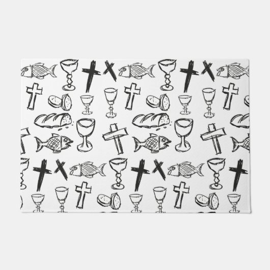 Christliches Muster Fußmatte (Vorderseite)