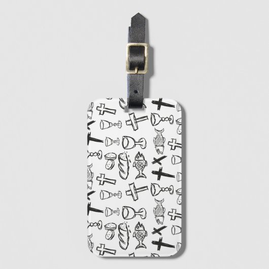 Christliches Muster Gepäckanhänger (Vorderseite Vertikal)