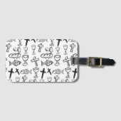 Christliches Muster Gepäckanhänger (Vorderseite (Horizontal))