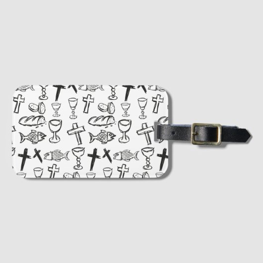Christliches Muster Gepäckanhänger (Vorderseite (Horizontal))
