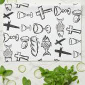 Christliches Muster Geschirrtuch (Gefaltet)