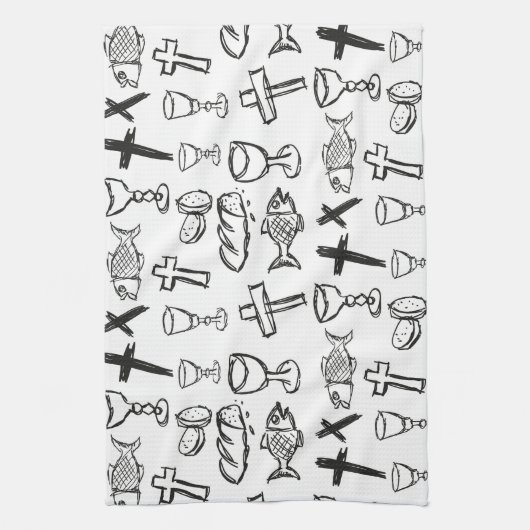 Christliches Muster Geschirrtuch (Vertikal)