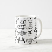 Christliches Muster Kaffeetasse (VorderseiteRechts)