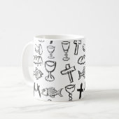 Christliches Muster Kaffeetasse (Vorderseite Links)