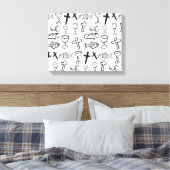 Christliches Muster Leinwanddruck (Insitu (Schlafzimmer))