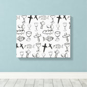 Christliches Muster Leinwanddruck (Insitu (Holzboden))