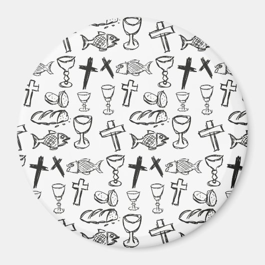 Christliches Muster Magnet (Vorne)