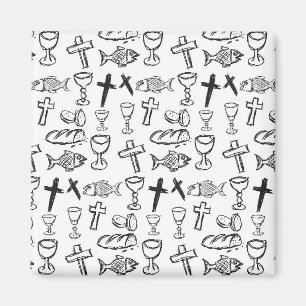 Christliches Muster Magnet