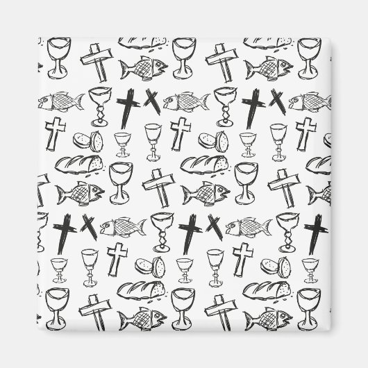 Christliches Muster Magnet (Vorne)