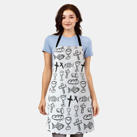 Christliches Muster Schürze (Getragen)