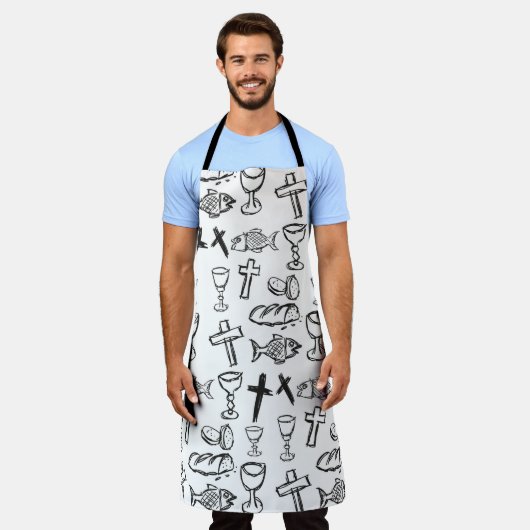 Christliches Muster Schürze (Getragen)