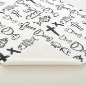 Christliches Muster Sherpadecke (3/4)