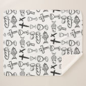 Christliches Muster Sherpadecke (Vorderseite (Horizontal))
