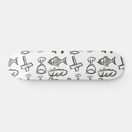 Christliches Muster Skateboard (Horizontal)