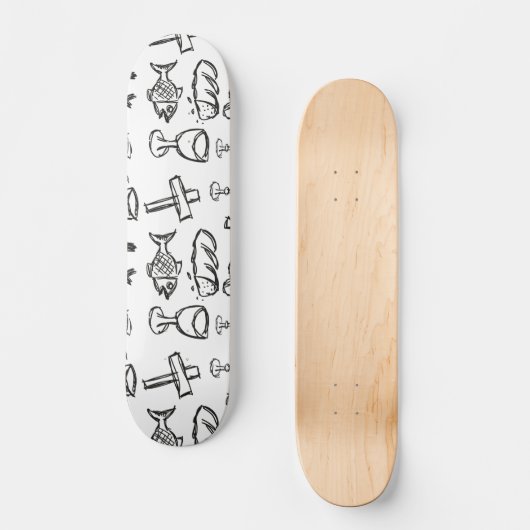 Christliches Muster Skateboard (Vorderseite)